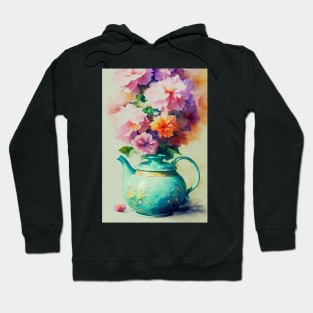 Watercolor teapot Hoodie